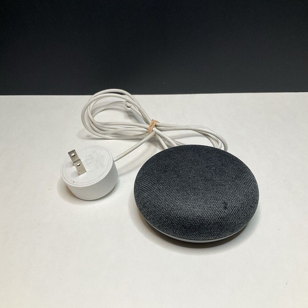 Google Home Mini Smart Assistant Speaker Charcoal Orange w/ Power Cord Model H0A